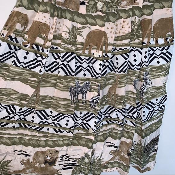 Vintage Braemar Jeremy Scott Safari Button Front Skirt - Picture 6 of 8